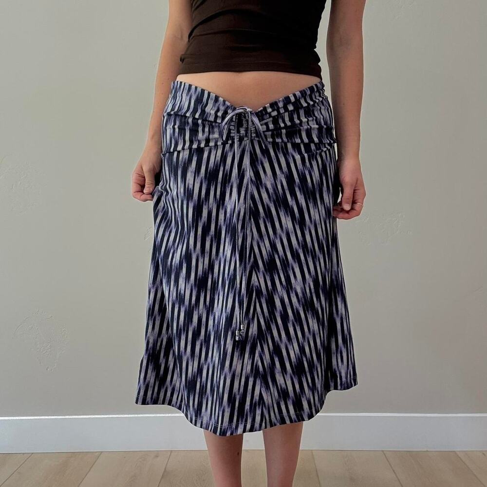 Eddie Bauer blue and white midi skirt & halter dress